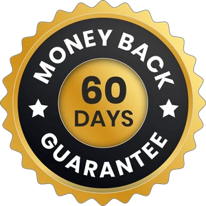 60-day money-back guarantee badge